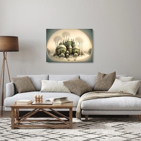 Obraz na szkle - Bajkowe domki (70x50 cm)