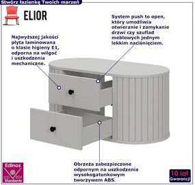 Kaszmirowa szafka łazienkowa pod umywalkę Jomi 5X