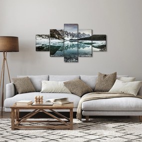 Obraz - jezioro zimą (125x70 cm)
