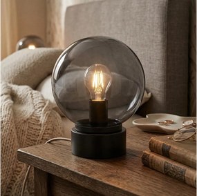 Lampa stołowa LED JIMMY 1xE27/60W/230V antracyt/dymna czerń