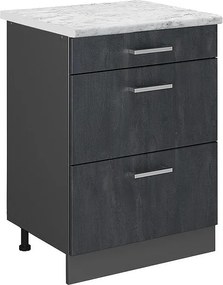 Szafka dolna do kuchni czarny beton 60x60x81.6 r-line