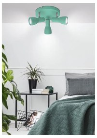 Miętowa lampa sufitowa z metalowym kloszem 29x29 cm Picardo – Candellux Lighting