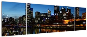 Obraz nocy w Melbourne (170x50 cm)