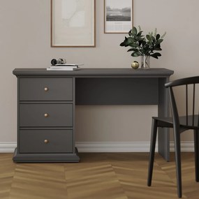 Biurko komputerowe Paris z 3 szufladami, kolor szary