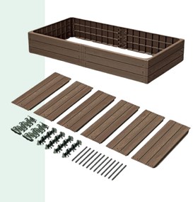 Prosperplast Podwyższona grządka WOODY 149x75,6x25cm, brązowa