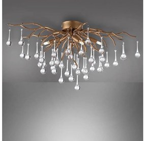 Paul Neuhaus 8090-11 - Żyrandol natynkowy ICICLE 4xG9/40W/230V 30x60 cm mosiądz