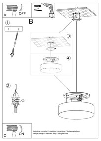 Czarna lampa wisząca ø 35 cm Atis – Nice Lamps