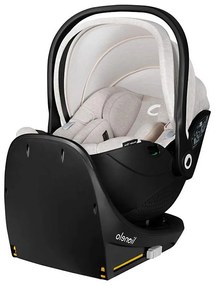 Lionelo - Fotelik samochodowy z obrotową bazą MOXIE SET i-Size 40-87 cm piaskowy beż