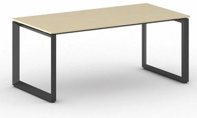 Biurko PRIMO INSPIRE, 180x90 cm, czarna podstawa, brzoza
