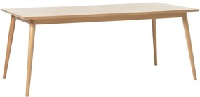 Rozkładany stół z blatem w dekorze dębu w naturalnym kolorze 190x90 cm Barrali – Unique Furniture