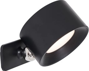 Nowoczesna lampa ścienna i sufitowa czarna z akumulatorem LED - Bright