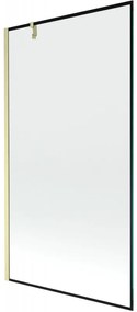 Mexen Next parawan nawannowy 1-skrzydłowy 100 x 150 cm, czarny wzór, złoty szczotkowany - 895-100-000-00-70-55