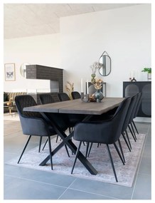 Czarne aksamitne krzesła zestaw 2 szt. Harbo – House Nordic