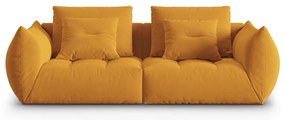 Żółta aksamitna sofa 232 cm Bloom – Micadoni