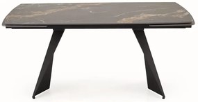 Stół rozkładany ARMANI 165(241)x90 czarny marmur/czarny HALMAR
