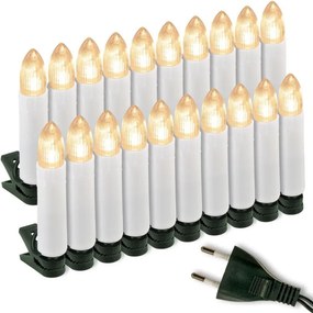 Klasyczne świeczki na świąteczną choinkę - ciepły biały