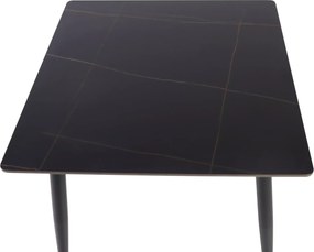 Stół jadalniany RION 130x70 cm z ceramicznym blatem, czarny marmur