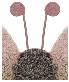 Jasnoróżowo-beżowy bawełniany dywan dziecięcy tkany ręcznie odpowiedni do prania 90x120 cm Baby Butterfly – Lorena Canals