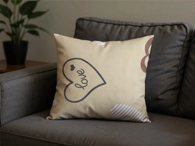 Bawełniana poszewka na poduszkę DEAMON POLY 45x45 cm, beżowy