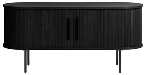 Czarna szafka pod TV w dekorze dębu 120x56 cm Nola – Unique Furniture