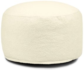 Brązowy puf z materiału bouclé Om 60 – SLOWDOWN