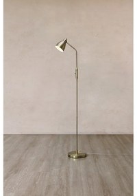 Lampa stojąca w kolorze brązu z metalowym kloszem (wys. 143 cm) Story – Markslöjd