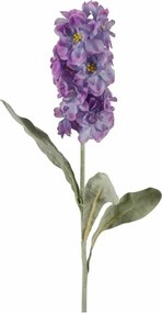 Sztuczny kwiat MATTHIOLA 56 cm, fioletowy