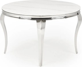 Stylizowany okrągły stół z marmurowym blatem Reginald Halmar