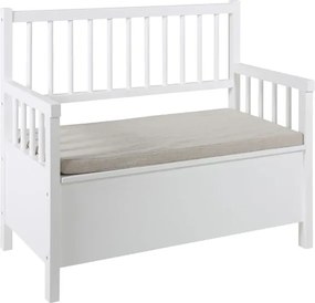 Biała ławka ze schowkiem Actona Assila