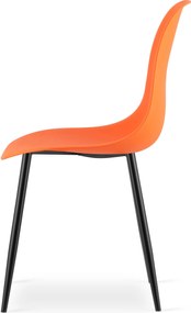 Krzesło OSAKA pomarańczowe z czarnymi nogami