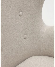 Beżowy fotel typu uszak Patio – Kave Home