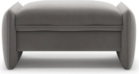 Ciemnoszary aksamitny podnóżek Georgia – Micadoni