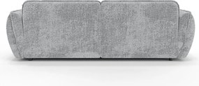 Jasnoszary narożnik z tkaniny szenilowej (prawostronny/z szezlongiem) Nelia – Ropez