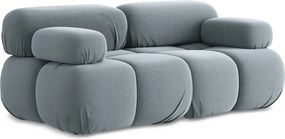 Modułowa sofa 2-osobowa - z tkaniny welwetowej - jasny niebieski - LOKUA