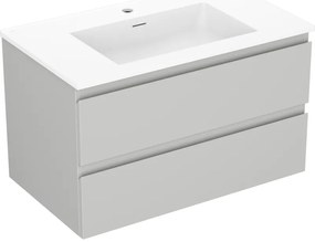 Mexen Orio szafka łazienkowa 80 cm z umywalką Otis, 2 szuflady, szara mat/biała mat - 91A10-08047-2-BFF62-W18M01