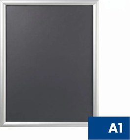 Rama plakatowa A1, ostre narożniki, srebrna