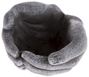 Dekoracja pogrzebowa Doniczka betonowa Ręce, 16 x 8,5 x 15 cm