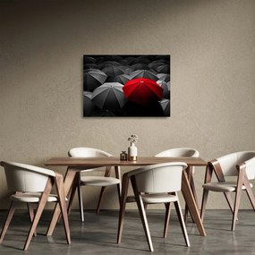 Obraz na szkle otwartych parasoli (70x50 cm)