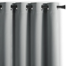 Szara zasłona zaciemniająca 140x270 cm Eyelets – Restilo