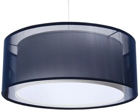 Granatowa lampa wisząca z podwójnym abażurem - S436-Estera