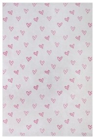 Biało-różowy dywan dziecięcy 120x170 cm Hearts – Hanse Home