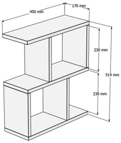 Stolik pomocniczy Zet White