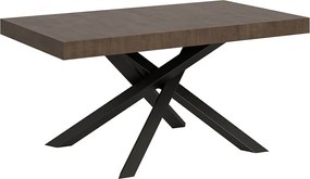 Stół rozkładany 160/264x90 cm Volantis orzech nogi antracytowe