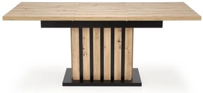 LAMELLO stół rozkładany 130-180/80 cm dąb artisan/czarny, na jednej nodze