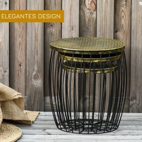 Outsunny stoliki metalowe 38 cm x 38 cm x 41 cm