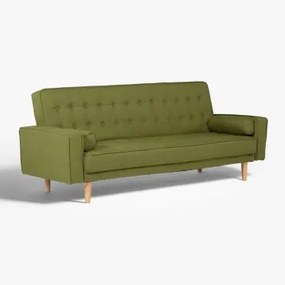 Sofa Rozkładana 3-osobowa Brion Pościel Zieleń Kapusty - Sklum