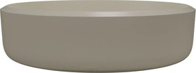 Umywalka z konglomeratu nablatowa okrągła beżowa 40 cm RONA beige : Wykończenie - matowe