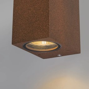 Zestaw 2 lamp ściennych w stylu industrialnym brązowo-rdzawy 2-światła IP44 - Baleno