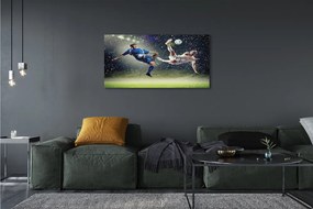 Obraz drukowany na płótnie Futbol W Strugach Deszczu