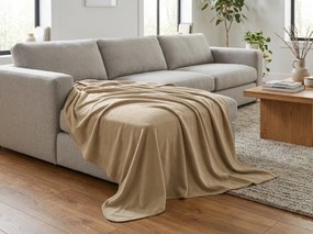 Koc z polaru FLEORA, brązowy Rozmiar: 180 x 200 cm